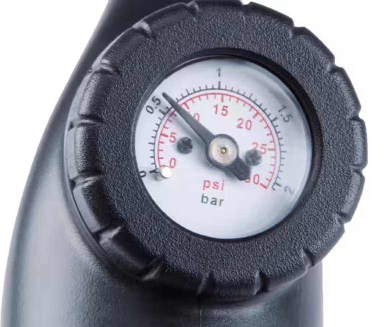 Dual Action Ball Pump & Pressure Gauge with Hose
